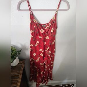 Inspired Hearts Red Floral Dress
